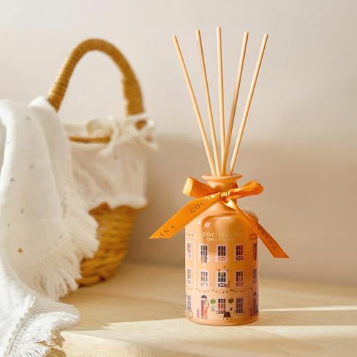 COCORRÍNA Reed Diffuser - Citrus Sunshine 6.76 fl oz Reed Diffuser with 8 Sticks Home Fragrance Bathroom Shelf Decor (Festive House Collection)