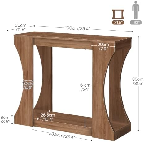 HOOBRO Entryway Table, Console Table with Storage