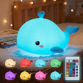 Whale Night Light, Dimmable Animal Lamp, Touch, Remote & Timer