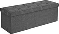 SONGMICS Ottoman Storage Bench, 35 Gal. Folding Chest, Holds 660 lb