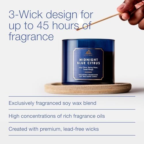 Bath & Body Works 3-Wick Candle, Midnight Blue Citrus, 2 Pack