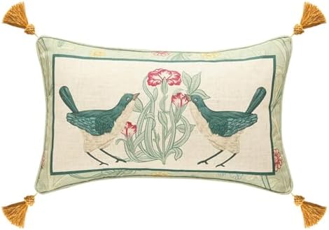 patdrea Designer French Vintage Throw Pillow Cover,12"x20"