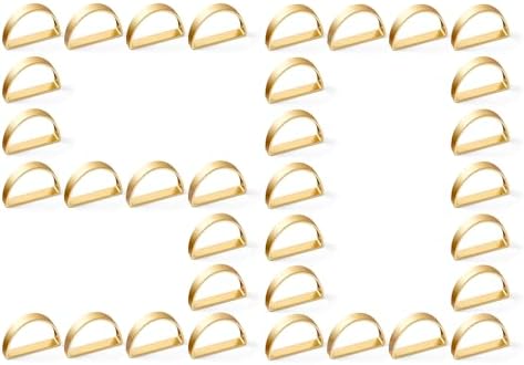 APTWOW 50PCS Gold Napkin Rings, Fall Thanksgiving Christmas Table Decor
