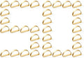 APTWOW 50PCS Gold Napkin Rings, Fall Thanksgiving Christmas Table Decor