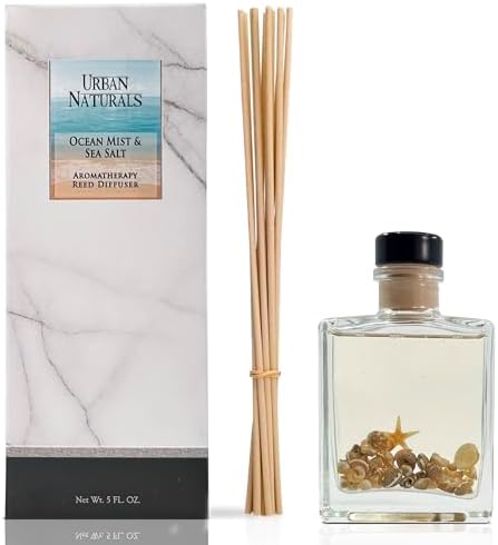 Urban Naturals Reed Diffuser Set, Ocean Mist & Sea Salt - Bathroom Décor