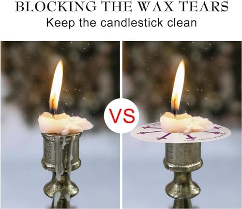 YOROXRG 200 pcs Church Candles with Drip Protectors for Devotional Candlelight Vigil Service, Unscented White 5" H X 1/2" D, No Smoke, Shabbat, Praye