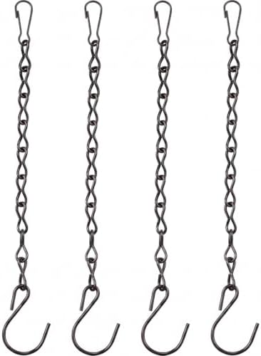 Outus 4 Pack Hanging Chain for Bird Feeders, Planters(9.5 Inch,Black)