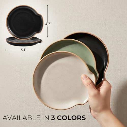 Beautiful Ceramic Spoon Rest for Stove Top - Stylish Holder for Countertop