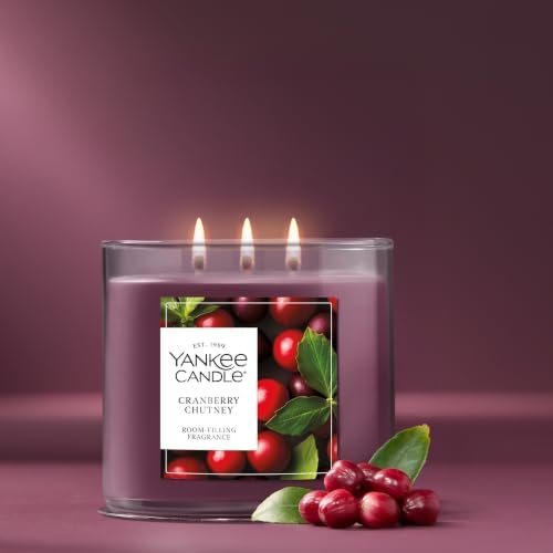 Yankee Candle Cranberry Chutney Scented Candle, 14.5oz 3-Wick