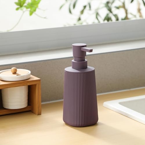YAUKPH Small Soap Dispenser for Bathroom and Kitchen Matte Purple