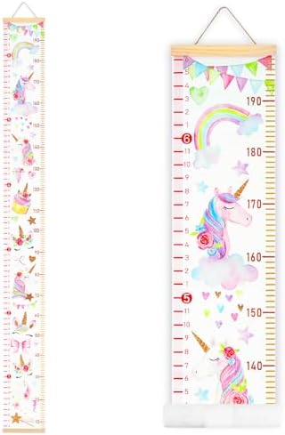Growth Height Chart for Kids, Removable 79"x7.9" (Unicorn)