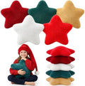 Soaoo 5 Pcs Star Fluffy Pillow Star Shape Pillow, Christmas Classic