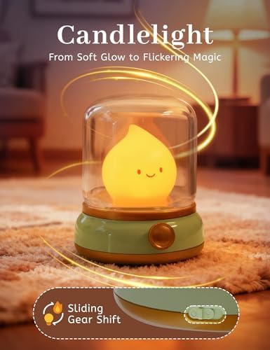 WANIDEA Cute Night Light, Kids Night Light with Batteries, Bedroom Decor