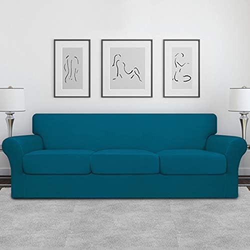 Easy-Going 4 Pieces Oversized Stretch Couch Cover for Dogs Washable