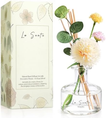 Reed Diffuser Set, Honeydew Scent, 8.5 fl oz/ 250ml