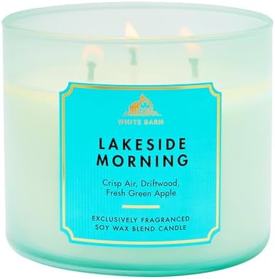 Bath & Body Works 3-Wick Candle, Lakeside Morning, Soy Wax Blend