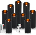 Vinkor Flameless Candles (Black Set of 9)
