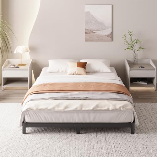 6 Inch Low Profile King Bed Frame with Rounded Corner Legs