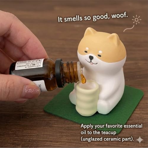 Passive Stone Diffuser, Cute Animal Series Aromatherapy Oil Diffuser for Tabletop Decor (1, Leisurely Capybara)