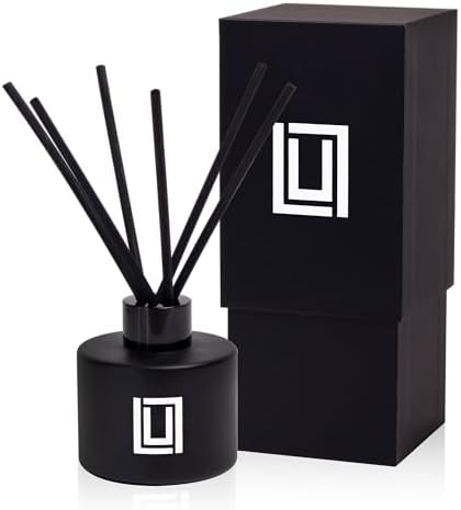 Lulu Candles | Reed Diffuser Set | Bergamot & Amber | 6 Reed Sticks | Scent Diffuser for Bedroom Bathroom Living Room & Office (4.2 FL Oz.)