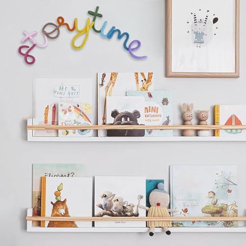 Handmade Storytime Wall Sign-Knitted Wire Storytime Sign Reading Corner Sign Decor story time wall sign wire Letters Book Corner Decor for Kids Room Nursery & Playroom (Storytime)