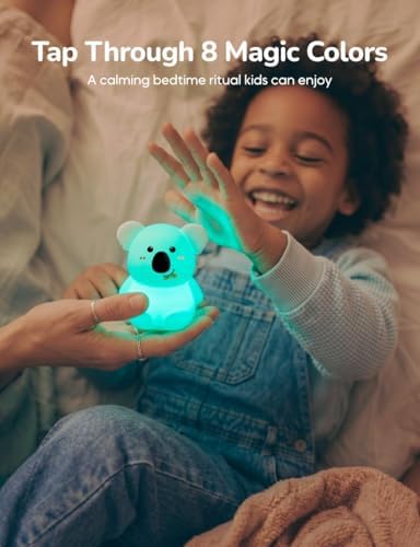 Slumber Pal, Koala Silicone Squishy Night Light for Kids, Cute Night Lamp