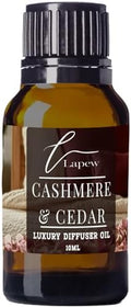 Lapew Cashmere & Cedar Waterless Diffuser Oil | Fragrance Oil for Nebulizer & Cold Air Diffusers | Scented Home Oil | 0.34 fl oz