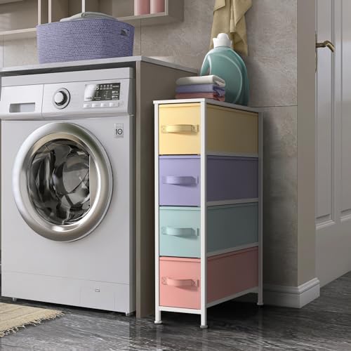 Sorbus 4-Drawer Narrow Dresser for Bedroom (Pastel)