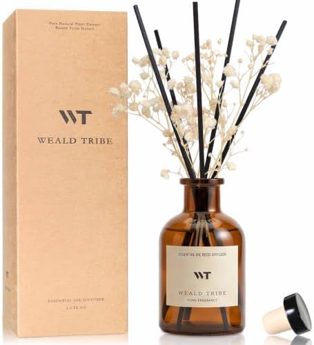 Coconut & Vanilla Scent Reed Diffuser Set for Bathroom Decor