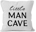 Little Man Cave Throw Pillows Covers, Kids Toddler Decorative Pillows Covers for Playroom Decor, Boys Pillows Covers, Nursery Kindergarten Playroom Decor, Boy Nursery Pillow Covers 18x18