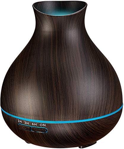 Aromatherapy Essential Oil Diffuser, 550ml Ultrasonic Fragrant Oil Large Room Humidifier, Diffusers for Home with Timer and Waterless Auto-Off, 7 Color LED Lights,Cool Mist Humidifiers