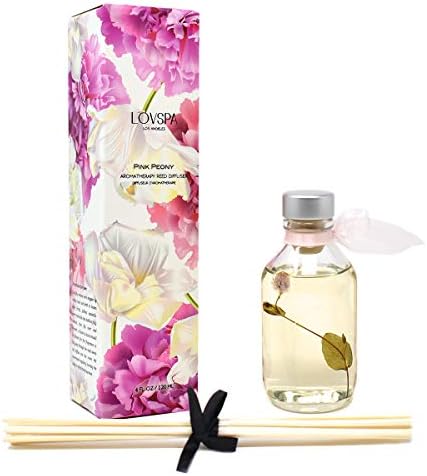 Reed Diffuser Set - Pink Peony Scented Diffuser with Sticks
