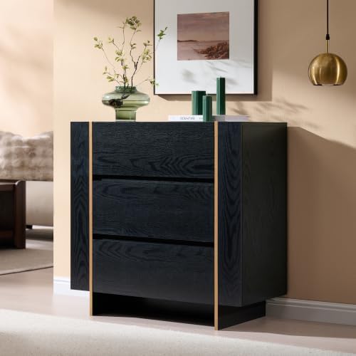 OKD 32” Large Modern 3 Drawer Dresser for Bedroom
