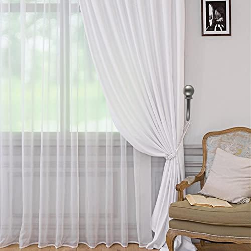 Sumnacon Curtain Holdbacks 2 Pcs Wall Mounted Curtain Tiebacks,Grey