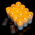 Vinkor Flameless Candles Battery Operated Candles Real Wax Pillar LED Candles with 10-Key Remote and Cycling 24 Hours Timer (Ivory Set of 12 （D2.2 X H 5"）)
