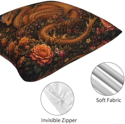 Dragon Decorative Throw Pillow Covers 18x18 Inch Set of 4