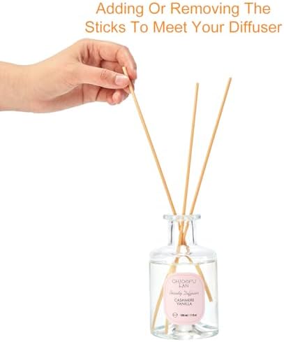 Chloefu Lan Premium Reéd Diffuser Set with Pink & Purple Flowers Reéd Diffuser Sticks Sandalwood Rose | 6.7oz Scent Fragrance Oil Diffuser for Bedroom Bathroom Home Shelf Décor
