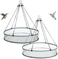 FoldTier 2 Pieces Bird Seed Catcher Tray Hanging Round Mesh,24 Inch