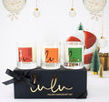 Lulu Candles Holiday, Pineapple Evergreen & Pumpkin Chai, 2.7 Oz Gift Set
