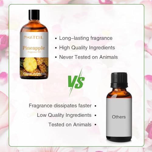 PHATOIL Pineapple Fragrance Oil for Diffuser Aromatherapy 3.38FL.OZ
