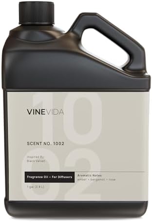 VINEVIDA [128 Fl Oz] Scent NO.1002 Inspired by Black Velvet Fragrance Oil for Cold Air Diffusers, Aromatic Notes of Amber Rose, Essential Oils for Diffuser Oil Refill & Air Freshener Room Spray