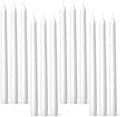 Everymoment White Taper Candles - 12 Pack 10 Inch Candlesticks - Dripless & Smokeless for 8 Hours - Unscented Paraffin Wax - Perfect for Wedding Christmas Halloween Holiday Dinner Table & Home Decor