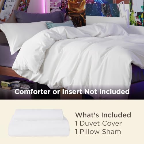 Bedsure Twin/Twin XL Duvet Cover, Soft Double Brushed Bedding Set, White
