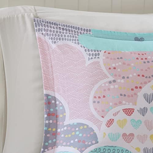 Intelligent Design Kids Cotton Vibrant Fun Pink Queen Duvet Cover Set, 5pc