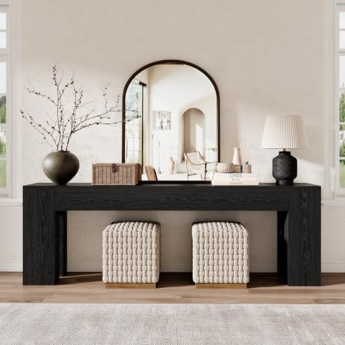 Epecoya 94.5 Inch Extra Long Console Table, Black
