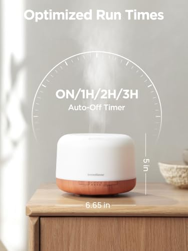 InnoGear 500ml Aromatherapy Diffuser for Home 6 Essential Oils Gift Set