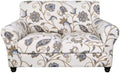 SearchI Stretch Sofa Cover Printed Couch Cover, Floral Pattern 3 Pieces Loveseat Slipcover with 2 Separate Cushion Cover, Washable Furniture Protector for Living Room(Loveseat, Love Flower)
