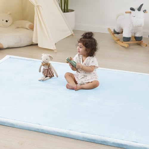 1.5" Thick Baby Play Mat for Floor,59x71 Padded Playpen Mat, Non-Slip