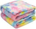 MUGD Rainbow Blanket for Girls, Small Colorful Blanket for Kids 40"x50"