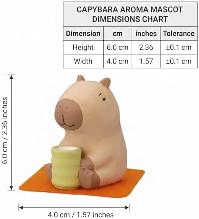 Passive Stone Diffuser, Cute Animal Series Aromatherapy Oil Diffuser for Tabletop Decor (1, Leisurely Capybara)